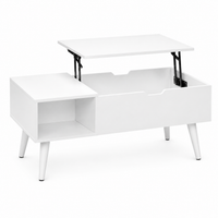 Table Basse Extensible Blanche avec Rangement – FlexiTable