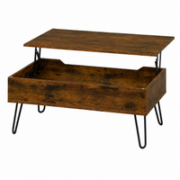 Table Basse Extensible Bois Industriel Plateau Relevable – FlexiTable