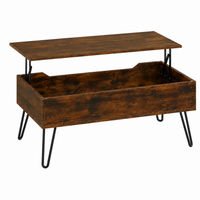 Table Basse Extensible Bois Industriel Plateau Relevable – FlexiTable