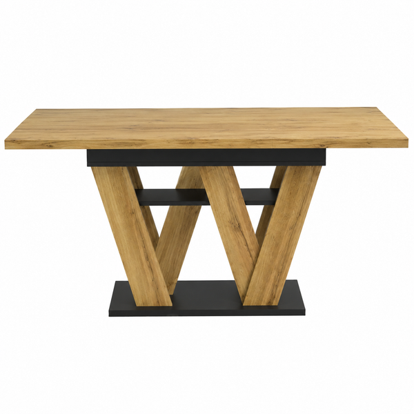 Table à Manger Extensible Bois Foncé Pieds Croisés 119-158cm – FlexiTable