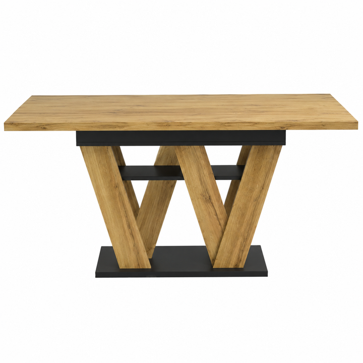 Table à Manger Extensible Bois Foncé Pieds Croisés 119-158cm – FlexiTable