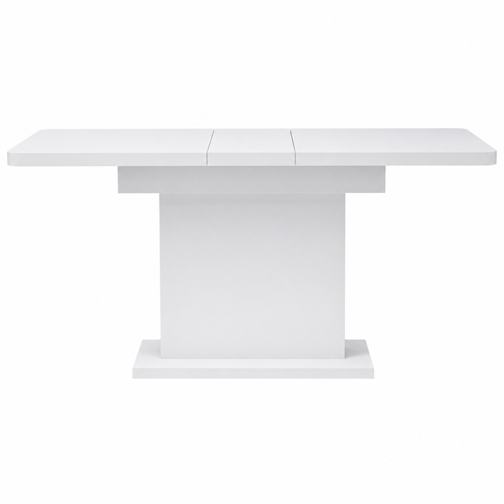 Table à Manger Extensible Blanche Pied Central 130-150cm – FlexiTable