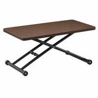 Table Basse Relevable Série Zen Noire Hauteur Réglable 100x60cm – FlexiTable