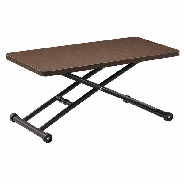 Table Basse Relevable Série Zen Noire Hauteur Réglable 100x60cm – FlexiTable