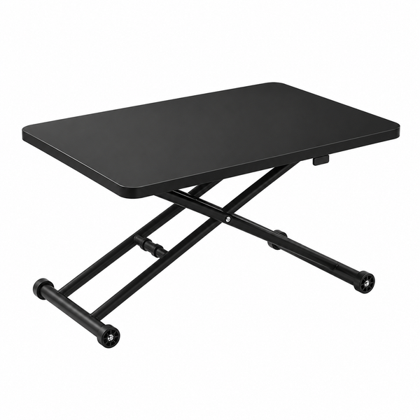 Table Basse Relevable Série Zen Noir Intégral Hauteur Réglable 100x60cm – FlexiTable