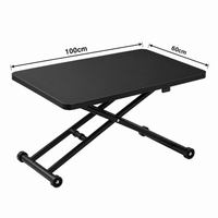 Table Basse Relevable Série Zen Noir Intégral Hauteur Réglable 100x60cm – FlexiTable